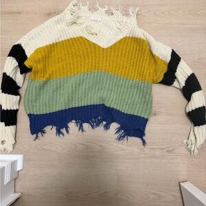 Colorful Striped Women's Sweater